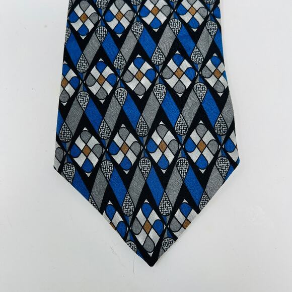 NEW! Martin Wong Napa CA Mid Mod Print Tie Office Career - Picture 1 of 4